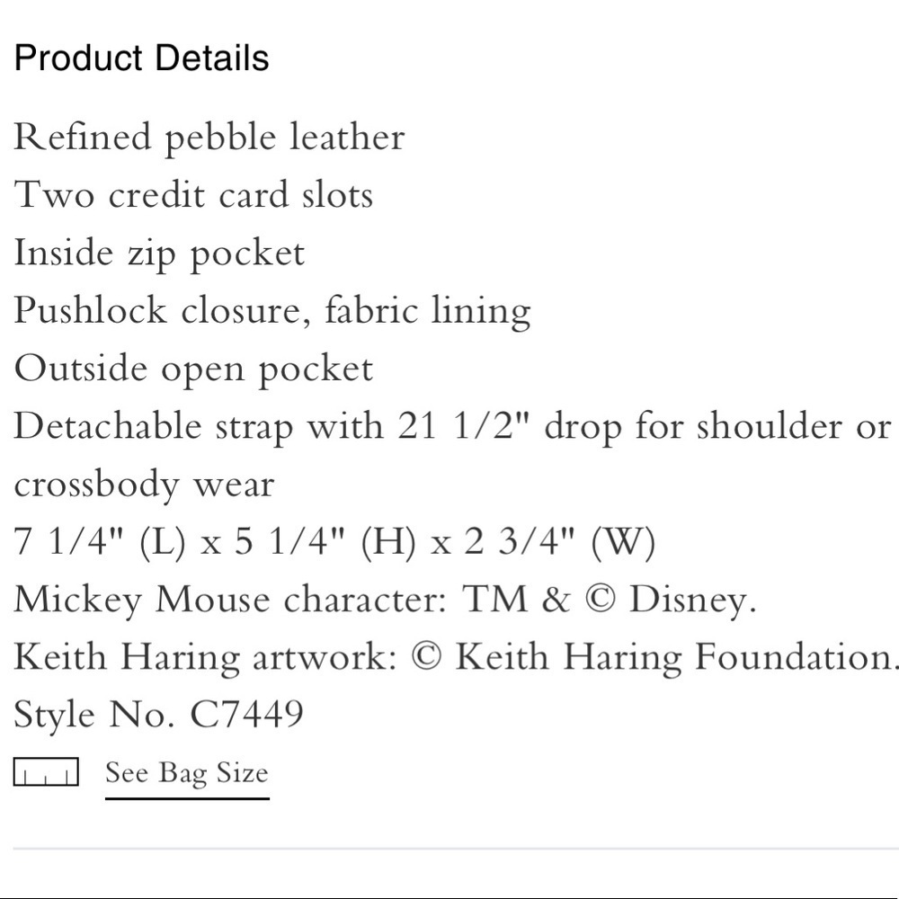 Coach Disney+Keith Haring Brynn Crossbody Ltd Ed Collectors new NWT - Picture 8 of 9